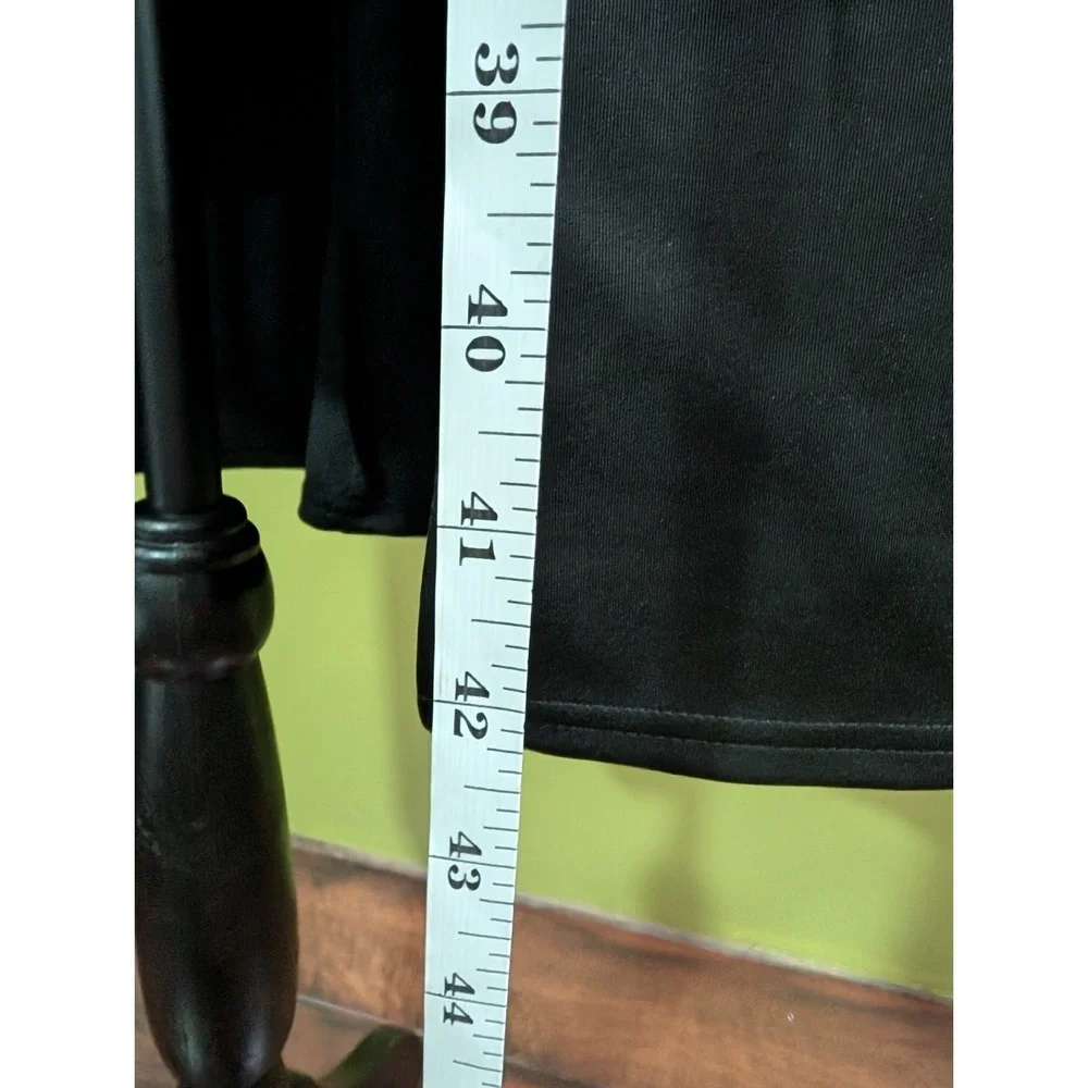 Black Open Front Cape Cardigan Women's Small‎ Draped Goth Minimalist Duster